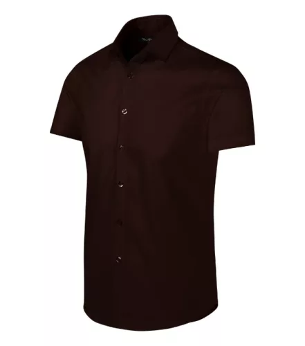 Malfini Premium Flash - Rövid ujjú férfi ing - Kávé - 2XL