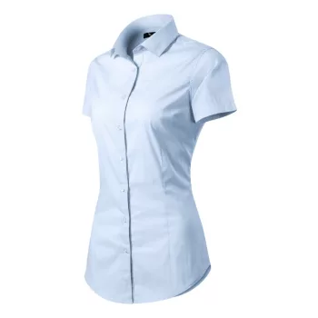   Malfini Premium Flash - Rövid ujjú női ing - Világoskék - 2XL