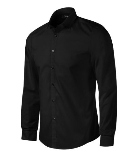 Malfini Premium Dynamic - Enyhén szűkített szabású, hosszú ujjú férfi ing - Fekete - 2XL