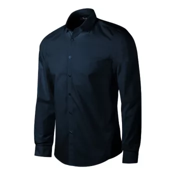   Malfini Premium Dynamic - Enyhén szűkített szabású, hosszú ujjú férfi ing - Tengerészkék - 2XL