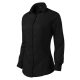 Malfini Premium Dynamic - Enyhén szűkített szabású, hosszú ujjú női ing - Fekete - 2XL