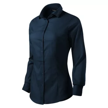   Malfini Premium Dynamic - Enyhén szűkített szabású, hosszú ujjú női ing - Tengerészkék - 2XL