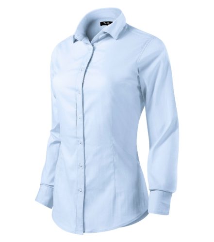 Malfini Premium Dynamic - Enyhén szűkített szabású, hosszú ujjú női ing - Világoskék - 2XL