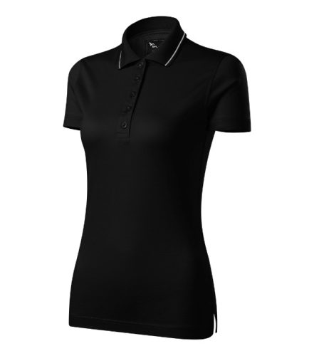Malfini premium Grand - Mercerizált pamut női galléros póló - Fekete - 2XL