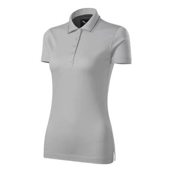   Malfini premium Grand - Mercerizált pamut női galléros póló - Ezüstszürke - 2XL