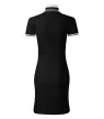Malfini Premium Dress up - Szűkített szabású, felhajtható galléros női ruha - Fekete - XS