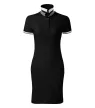 Malfini Premium Dress up - Szűkített szabású, felhajtható galléros női ruha - Fekete - M