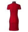 Malfini Premium Dress up - Szűkített szabású, felhajtható galléros női ruha - F1 piros - XS
