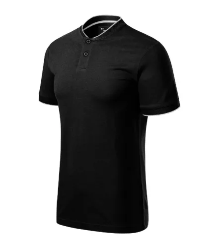 Malfini Premium Diamond - Bomber galléros férfi póló - Fekete - 3XL