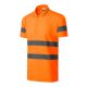 Rimeck HV Runway - Fluoreszkáló poliészter külső és pamut belső oldalú unisex galléros póló - Fluoreszkáló narancssárga - S
