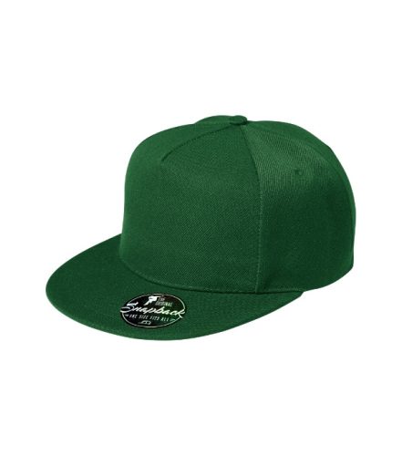 Malfini Rap 5P - Ötpaneles, állítható méretű, műanyag pattentos unisex sapka - Üvegzöld