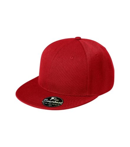 Malfini Rap 6P - Hatpaneles,  állítható méretű, műanyag pattentos unisex sapka - Piros
