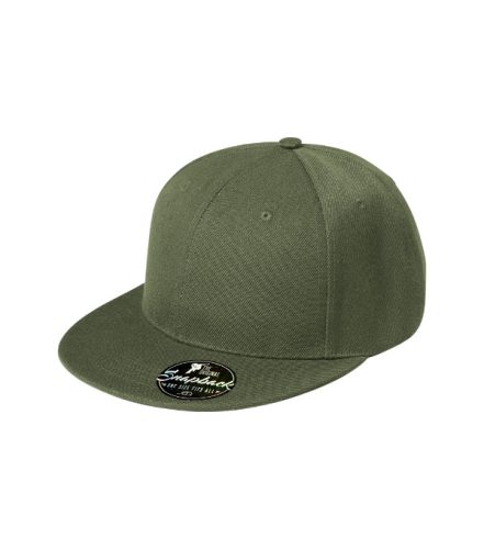 Malfini Rap 6P - Hatpaneles,  állítható méretű, műanyag pattentos unisex sapka - Khaki