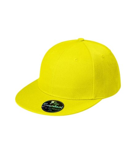 Malfini Rap 6P - Hatpaneles,  állítható méretű, műanyag pattentos unisex sapka - Citrom