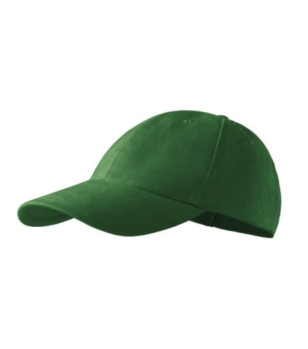 Malfini 6P - Hatpaneles, enyhén hajlított felső rész, rézkapcsokkal állítható unisex baseball sapka - Üvegzöld