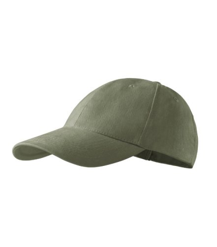 Malfini 6P - Hatpaneles, enyhén hajlított felső rész, rézkapcsokkal állítható unisex baseball sapka - Khaki