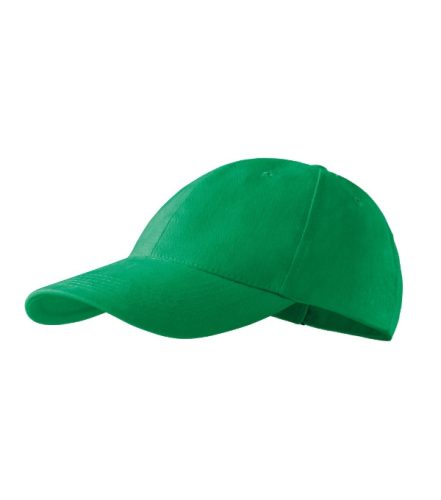 Malfini 6P - Hatpaneles, enyhén hajlított felső rész, rézkapcsokkal állítható unisex baseball sapka - Fűzöld