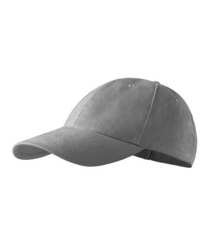 Malfini 6P - Hatpaneles, enyhén hajlított felső rész, rézkapcsokkal állítható unisex baseball sapka - Antik ezüst
