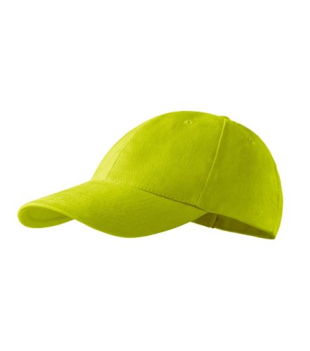 Malfini 6P - Hatpaneles, enyhén hajlított felső rész, rézkapcsokkal állítható unisex baseball sapka - Lime