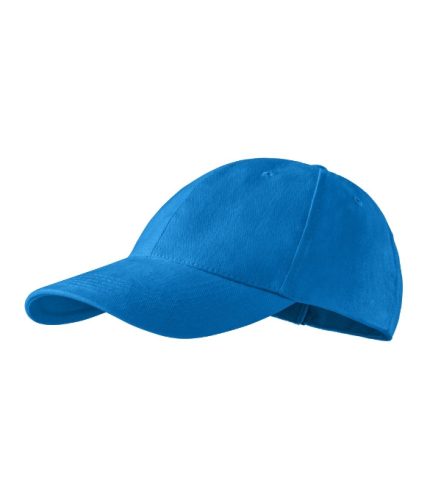 Malfini 6P - Hatpaneles, enyhén hajlított felső rész, rézkapcsokkal állítható unisex baseball sapka - Snorkel kék