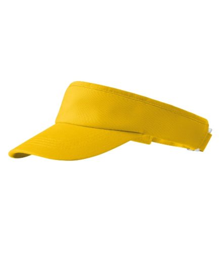 Malfini Sunvisor - Enyhén hajlított felső rész, műanyag kapoccsal állítható unisex napellenző - Sárga