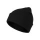 Beanie - Bordás kötésű unisex téli sapka - Fekete
