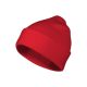 Beanie - Bordás kötésű unisex téli sapka - Piros