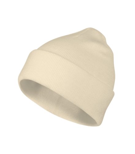 Beanie - Bordás kötésű unisex téli sapka - Mandula