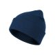 Beanie - Bordás kötésű unisex téli sapka - Éjkék