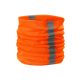 Rimeck HV Twister - Körkörös szabású,  gyorsan száradó fluoreszkáló anyag, fényvisszaverő csíkok, többcélú használatú unisex kendő - Fluoreszkáló narancssárga