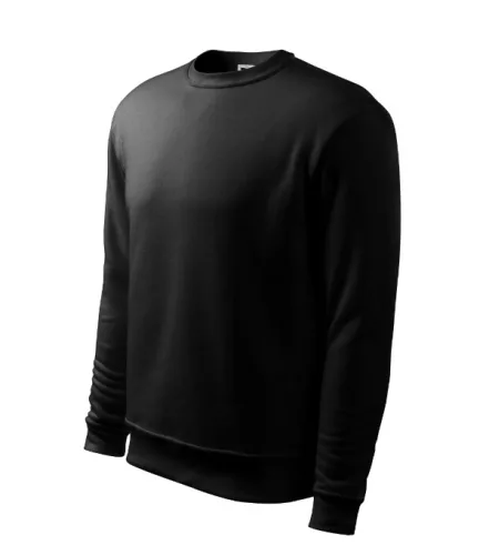 Malfini Essential - Kerek nyakú, bolyhos belsős gyerek pulóver - Fekete - 158 cm/12 éves