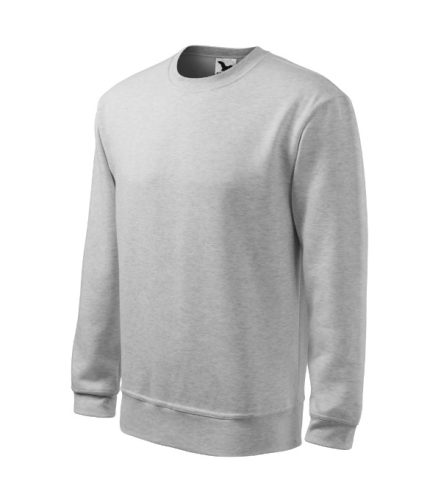 Malfini Essential - Kerek nyakú, bolyhos belsős gyerek pulóver - Világosszürke melírozott - 146 cm/10 éves