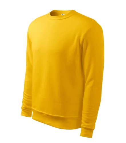 Malfini Essential - Kerek nyakú, bolyhos belsős férfi pulóver - Sárga - 3XL