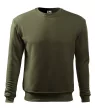 Malfini Essential - Kerek nyakú, bolyhos belsős férfi pulóver - Military - L