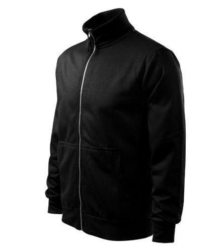 Malfini Adventure - Fémcipzáras, zsebes, bolyhos belsős férfi pulóver - Fekete - 3XL