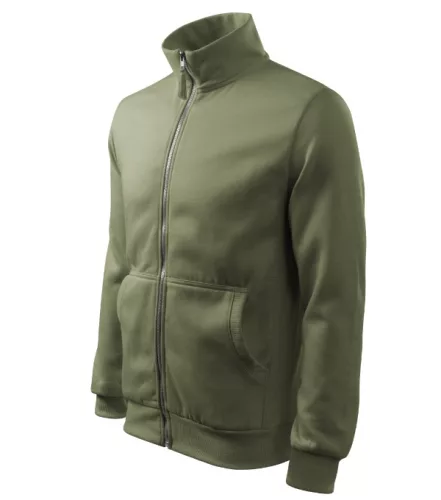 Malfini Adventure - Fémcipzáras, zsebes, bolyhos belsős férfi pulóver - Khaki - 3XL