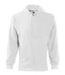 Malfini Trendy Zipper - Műanyag cipzáras, zsebes, bolyhos belsős férfi pulóver - Fehér - 2XL