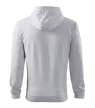 Malfini Trendy Zipper - Műanyag cipzáras, zsebes, bolyhos belsős férfi pulóver - Világosszürke melírozott - L