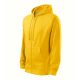 Malfini Trendy Zipper - Műanyag cipzáras, zsebes, bolyhos belsős férfi pulóver - Sárga - 2XL