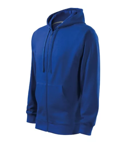 Malfini Trendy Zipper - Műanyag cipzáras, zsebes, bolyhos belsős férfi pulóver - Királykék - L