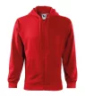Malfini Trendy Zipper - Műanyag cipzáras, zsebes, bolyhos belsős férfi pulóver - Piros - XL