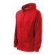 Malfini Trendy Zipper - Műanyag cipzáras, zsebes, bolyhos belsős férfi pulóver - Piros - 2XL