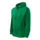 Malfini Trendy Zipper - Műanyag cipzáras, zsebes, bolyhos belsős férfi pulóver - Fűzöld - 2XL