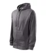 Malfini Trendy Zipper - Műanyag cipzáras, zsebes, bolyhos belsős férfi pulóver - Acélszürke - 3XL
