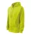 Malfini Trendy Zipper - Műanyag cipzáras, zsebes, bolyhos belsős férfi pulóver - Lime - 2XL