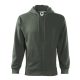 Malfini Trendy Zipper - Műanyag cipzáras, zsebes, bolyhos belsős férfi pulóver - Sötét palakő - 2XL