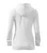 Malfini Trendy Zipper - Műanyag cipzáras, zsebes, bolyhos belsős női pulóver - Fehér - XL