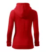 Malfini Trendy Zipper - Műanyag cipzáras, zsebes, bolyhos belsős női pulóver - Piros - M