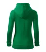 Malfini Trendy Zipper - Műanyag cipzáras, zsebes, bolyhos belsős női pulóver - Fűzöld - L
