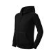 Malfini Trendy Zipper - Műanyag cipzáras, zsebes, bolyhos belsős gyerek pulóver - Fekete - 122 cm/6 éves